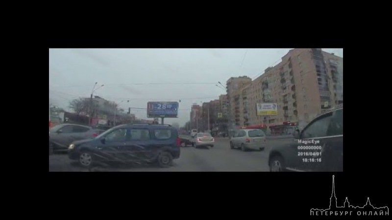 Авария 1 апреля 2016 г.на пересечении Ленинского пр.