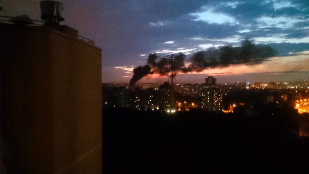 Что-то горит в районе Дыбенко