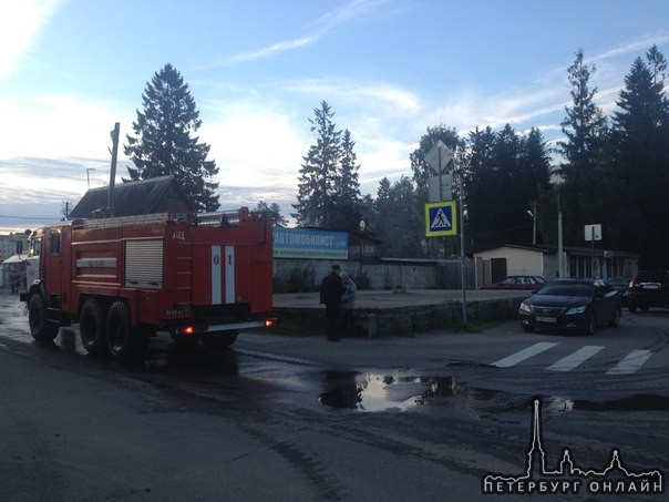 В Сертолово на стоянке Сгорело 8 машин полностью. Пожарные приехали в 3.40.