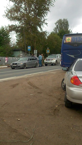 Небольшое ДТП у реки Вуокса, поселок Лосево