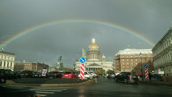 Осенняя радуга над Санкт-Петербургом