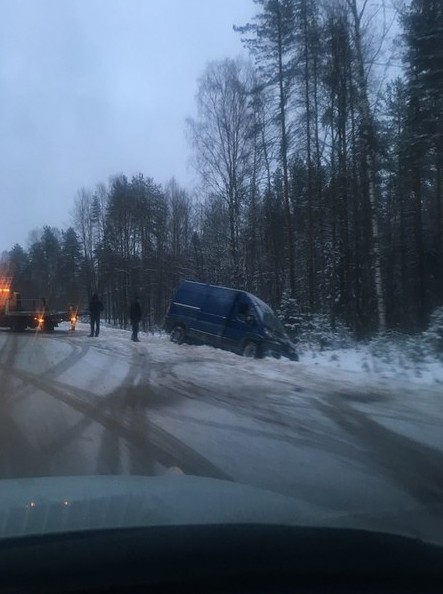 Приозерское шоссе после Агалатово, не повезло, актуально на 16:30