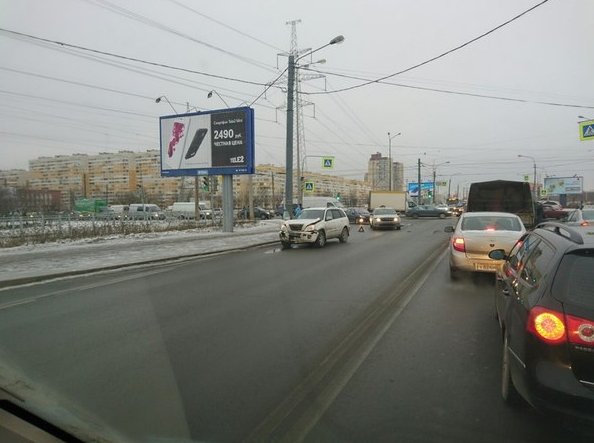 Петергофское шоссе перед Доблести.