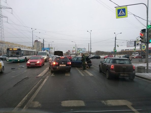 Петергофское шоссе перед Доблести.