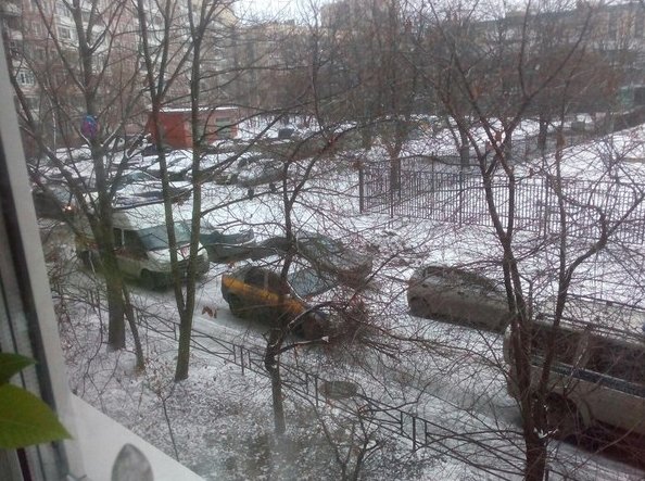 Во дворе Маршала Новикова д.1 к.1, трактор притер белую BMW. Водители наорали друг на друга и теперь...