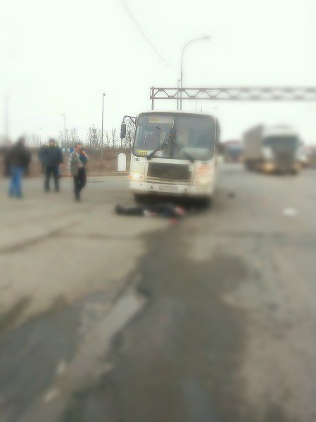 На Московском шоссе в сторону СПб, напротив Ленты, маршрутка сбила человека. Лежит без движения. Жес...