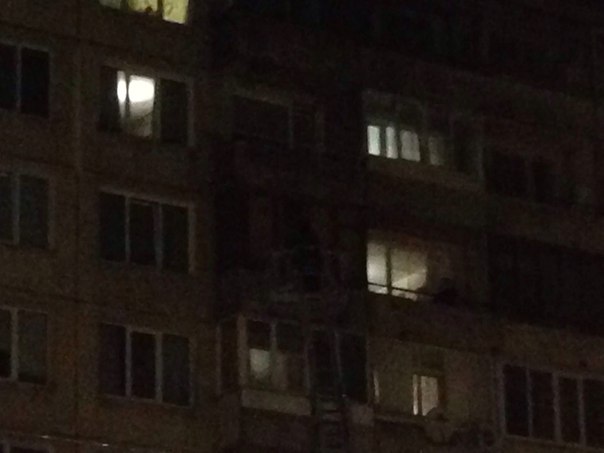 Из окна квартиры дома на углу перекрестка Купчинской и Ярослава Гашека достают сумашедшего