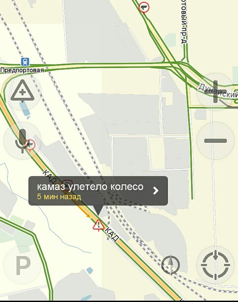 На КАДе после ЗСД в сторону Московского шоссе остался без колеса ( Аккуратнее.