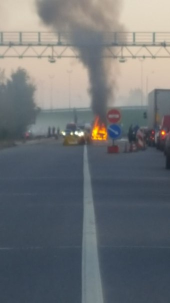 На Киевском шоссе удержано Зайцево сгорел автомобиль