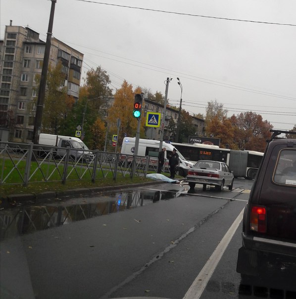На переходном переходе перекрестка проспекта Мечникова и Замшиной улицы сбит пешеход....