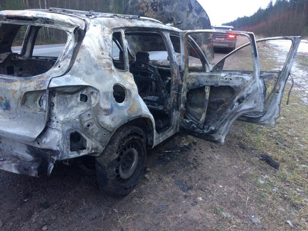 Друзья, 28.11 на 70 км трассе Скандинавия в районе 19.00 сгорела машина volkswagen Тигуан, 29.11 в ...