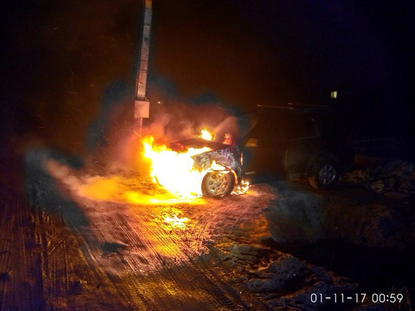 01 октября в 00.50 поступило сообщение о том, что в д Агалатово горит автомобиль. К месту выехал деж...