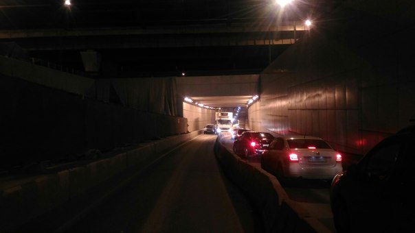 ДТП в тоннеле на съезде с улицы Руставели,
