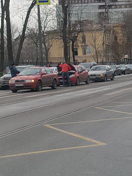 На улице Льва Толстого, напротив 1-го Меда, пешеход выпрыгнул на зебру перед Шкодой. Результат на ли...