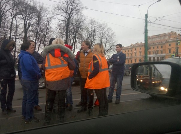 Рождественское ДТП с трамваем у Летнего сада.