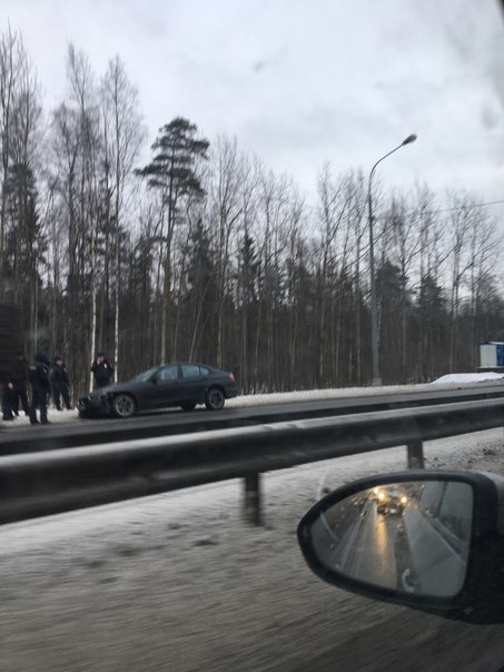 Мурманское шоссе в сторону СПб перед развязкой