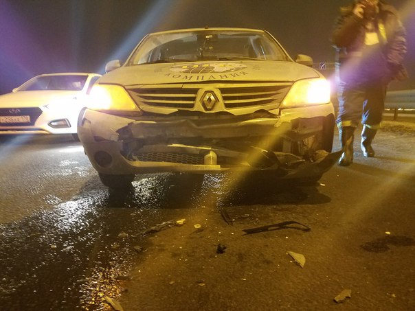 Авария на проспекте Энгельса в сторону метро Парнас.