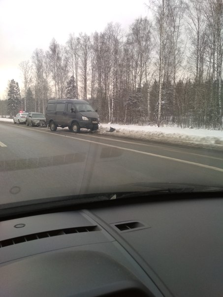 ДТП в сторону СПб в конце окружной Тосно.