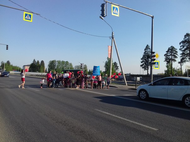 Выборгское шоссе в Сертолово перекрыто акцией протеста.