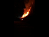 Загорелся или(подожгли) склад в Гостилицах (ЛО) Пожарные прибыли, не справляются