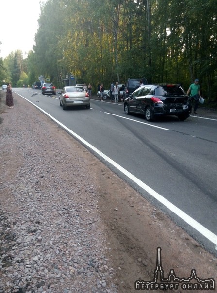 На въезде в п. Песочный со стороны Сертолово водитель Audi 51 региона не справился на скорости с упр...
