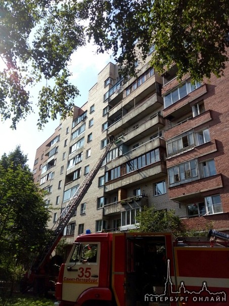 Сегодня,около 12 ч.25 мин., на балконе дома 118 кор 2 на пр Ветеранов,, доблестные пожарные устран...