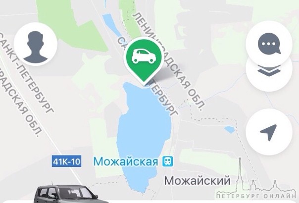 Товарищ застрял на арендованной машине около деревни Виллози, станция ж/д Можайская, между двух озёр...