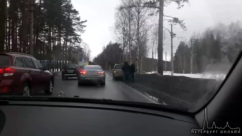 Авария в Ольгино на Приморском шоссе в сторону Сестрорецка.