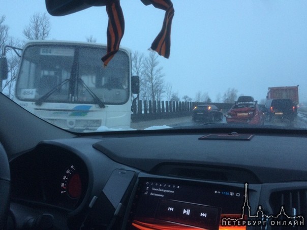 ДТП на Московском шоссе , в районе кладбища ( склады магнита ). 3 автомобиля , про пострадавших не и...