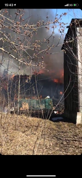 Пожар в деревне Красная Горка,