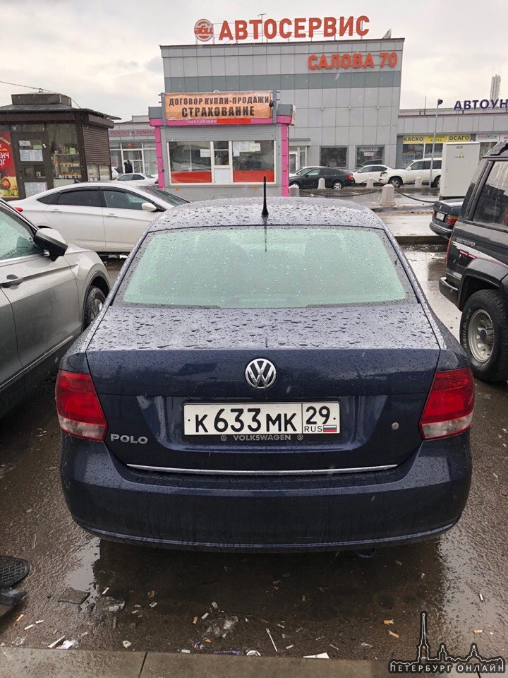 Ночью, 15 июля по адресу г. Кудрово, Столичная 14 был украден автомобиль Volkswagen Polo тёмно-синий...