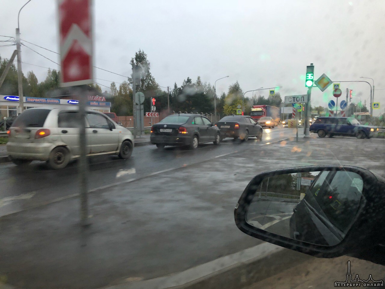 Колтушское шоссе - крымская ул. Трио заблокировали проезд по шоссе в сторону юга