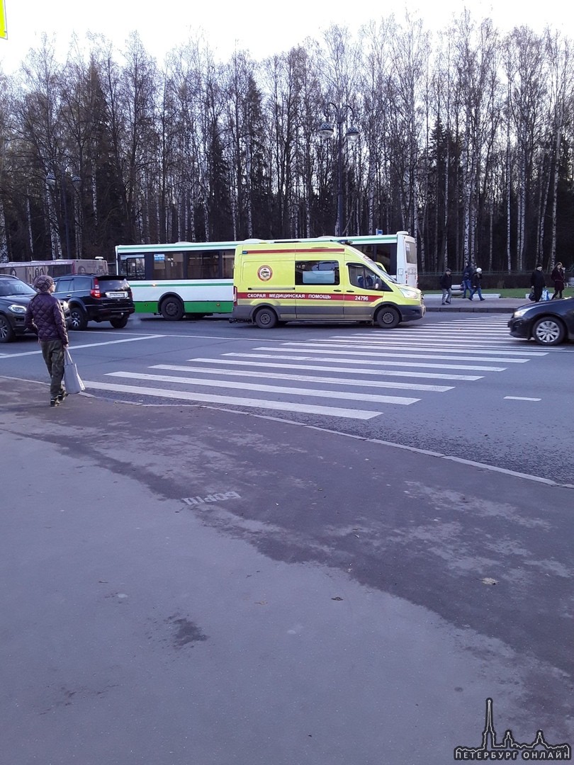 В 09:00 в городе Павловске на Привокзальной площади в зоне регулируемого пешеходного перехода автобу...