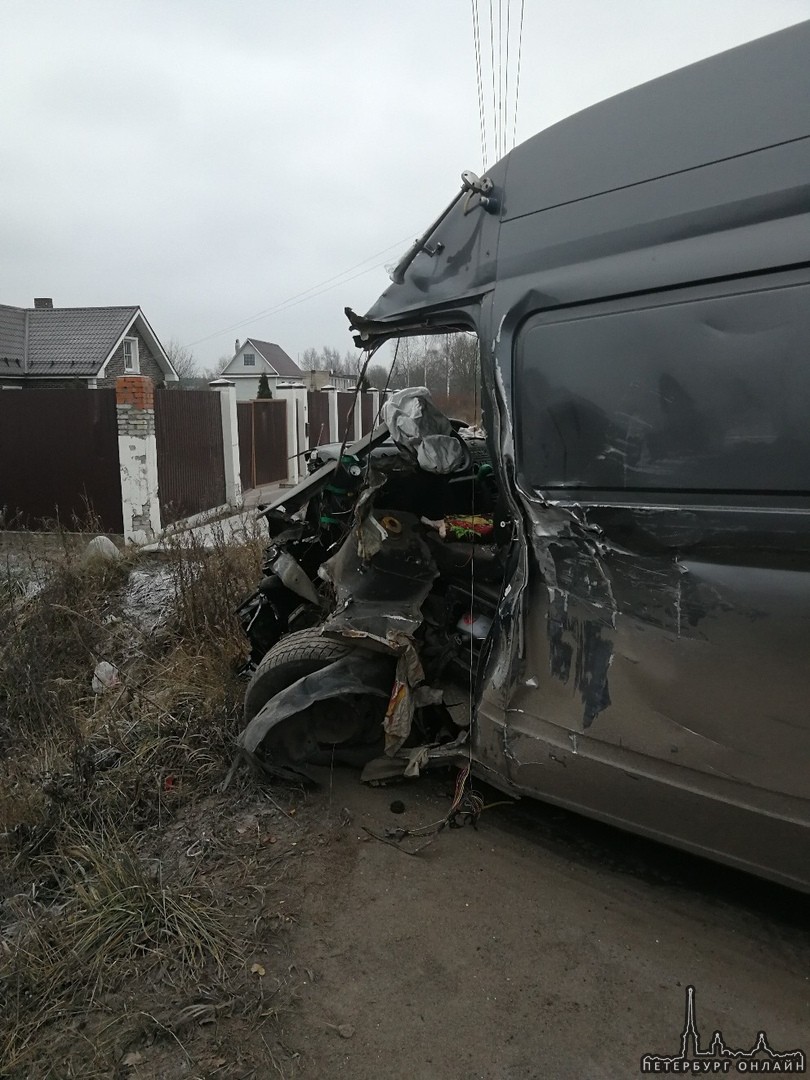 Авария на Дороге Жизни, поворот в деревне Проба.