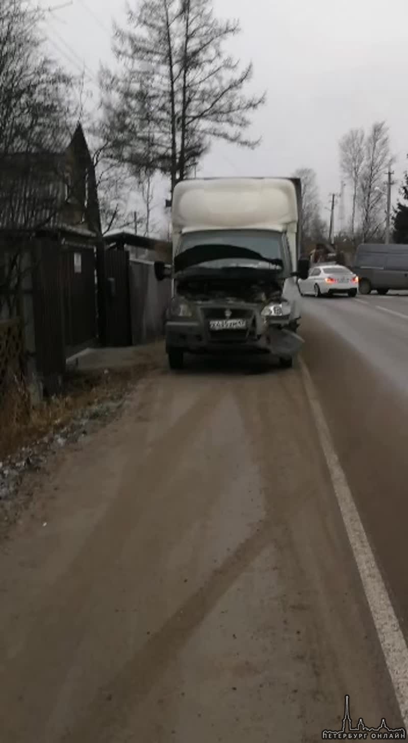 Авария на Дороге Жизни, поворот в деревне Проба.