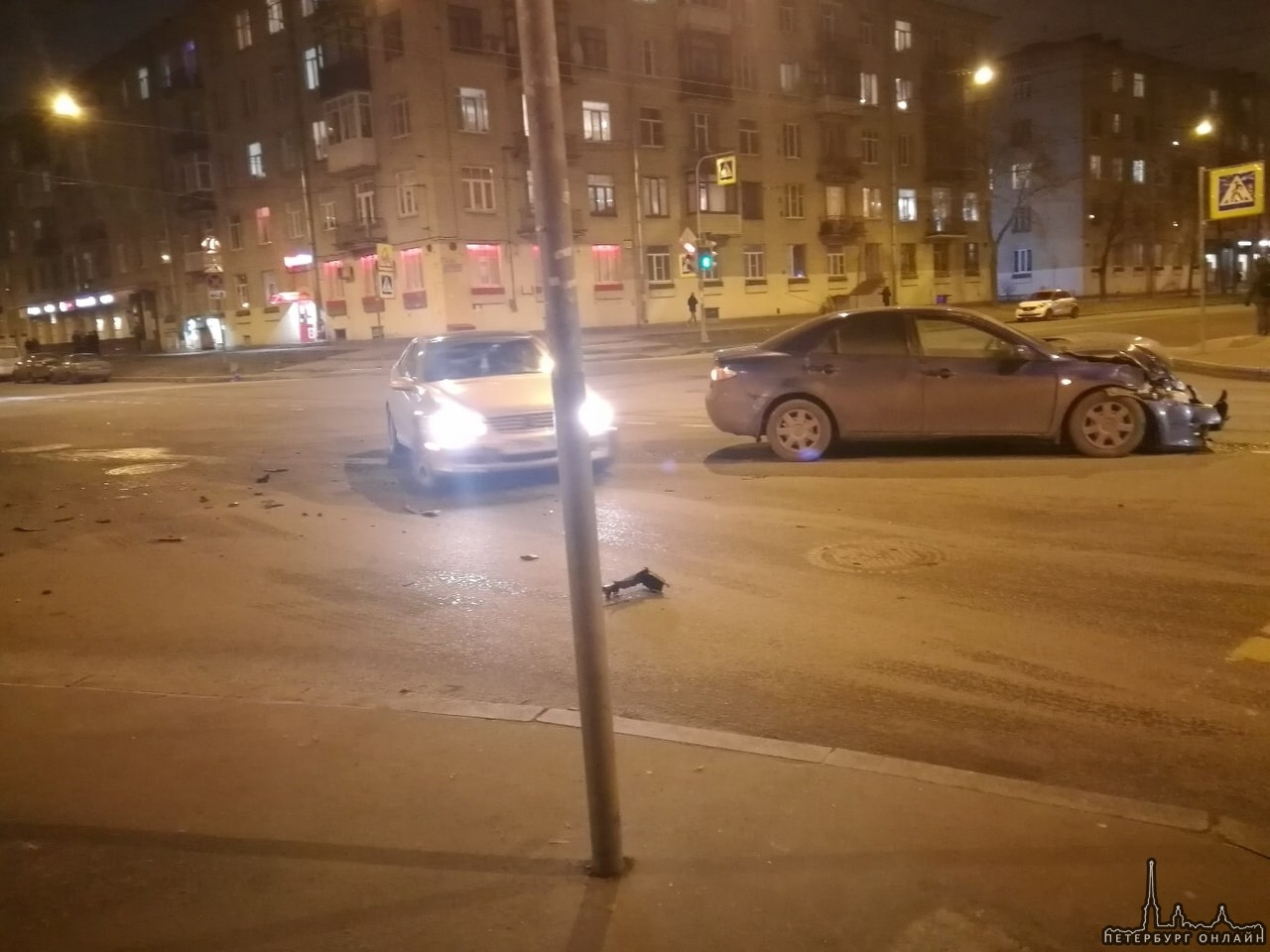 ДТП на перекрестке Краснопутиловской на двух соседних перекрёстках.