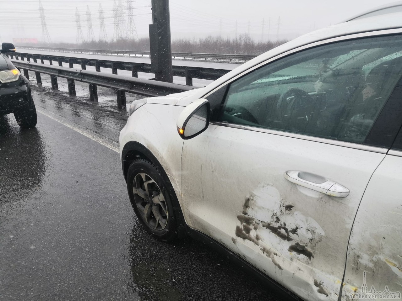Сегодня примерно в 14:45 произошло ДТП на кольцевой автодороге, между Колтушским шоссе и Мурманским ...