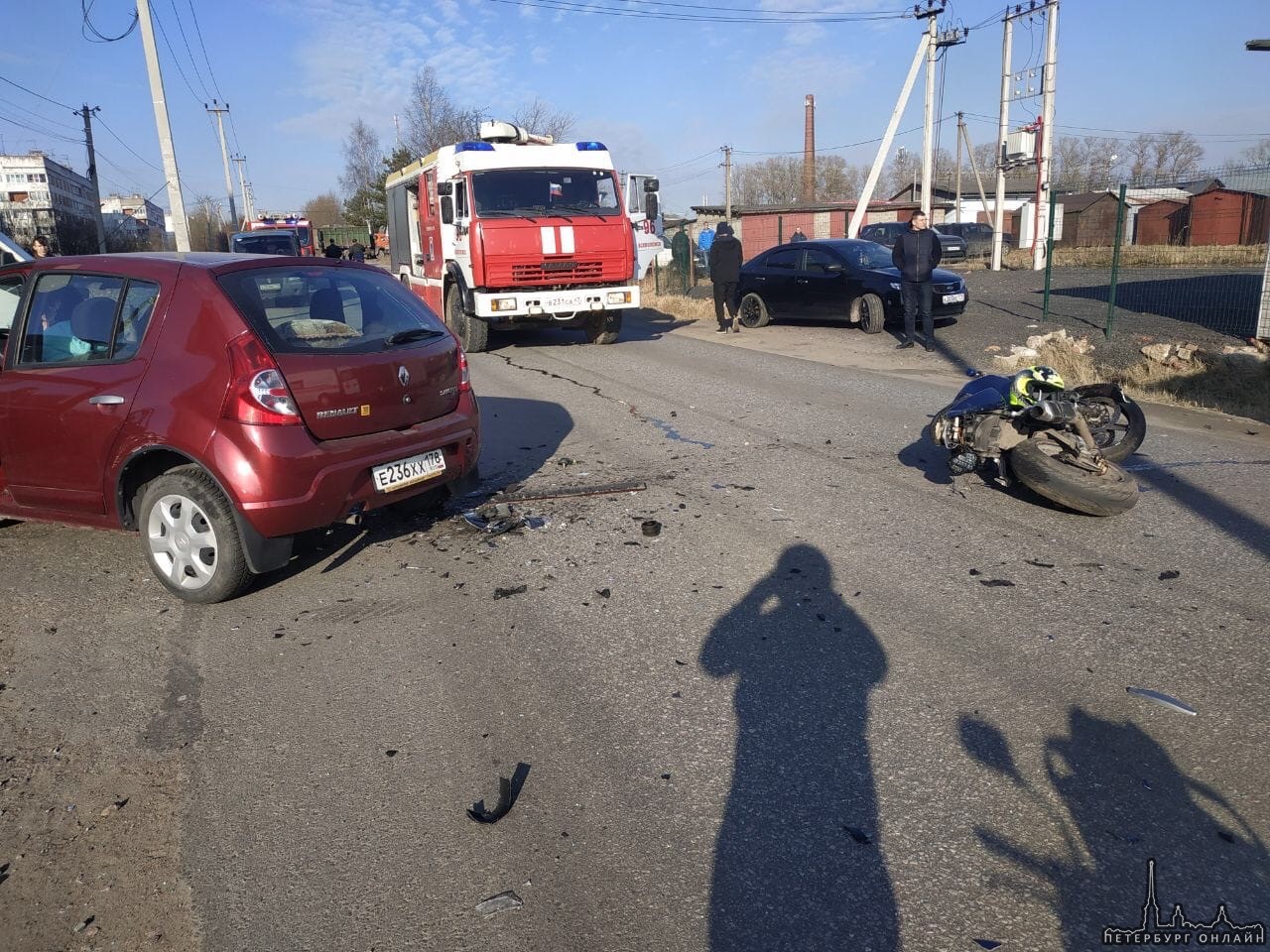 В Щёглово на Магистральной улице сбили мотоциклиста, он без сознания