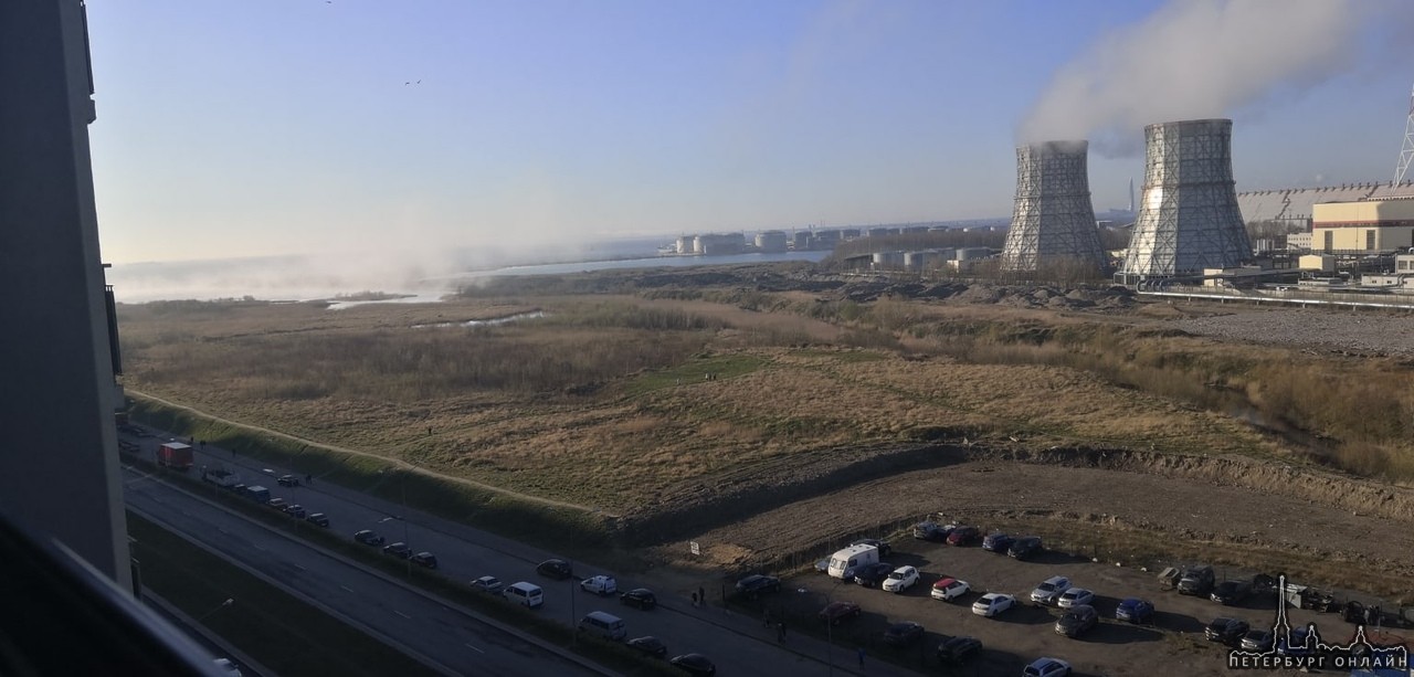 Резко пришёл туман на юго-западе от залива до ТЭЦ на Казакова