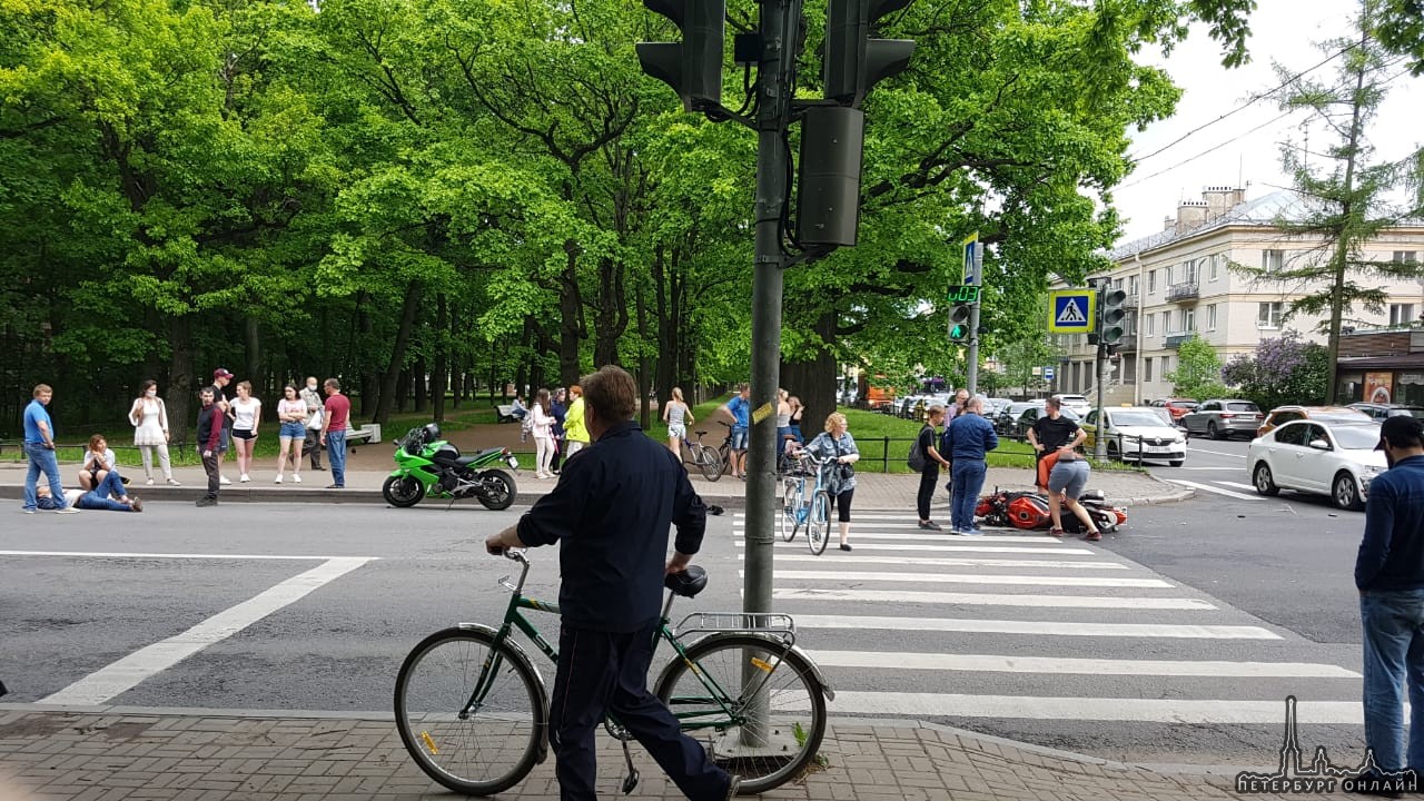 ДТП с мотоциклистом в Пушкине