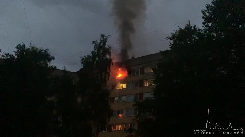 Пожар на улице Жени Егоровой в доме 3к 2 на 9-ом этаже. Погибла пожилая женщина.
