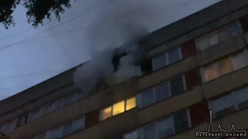 Пожар на улице Жени Егоровой в доме 3к 2 на 9-ом этаже. Погибла пожилая женщина.
