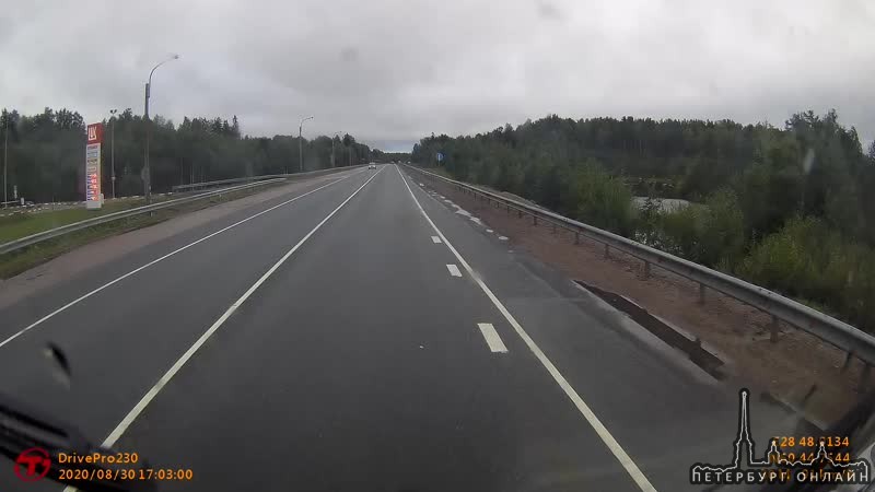 На 144 км Скандинавии, под Выборгом, водитель Митсубии решил развернуться, и не успел перед фурой. п...