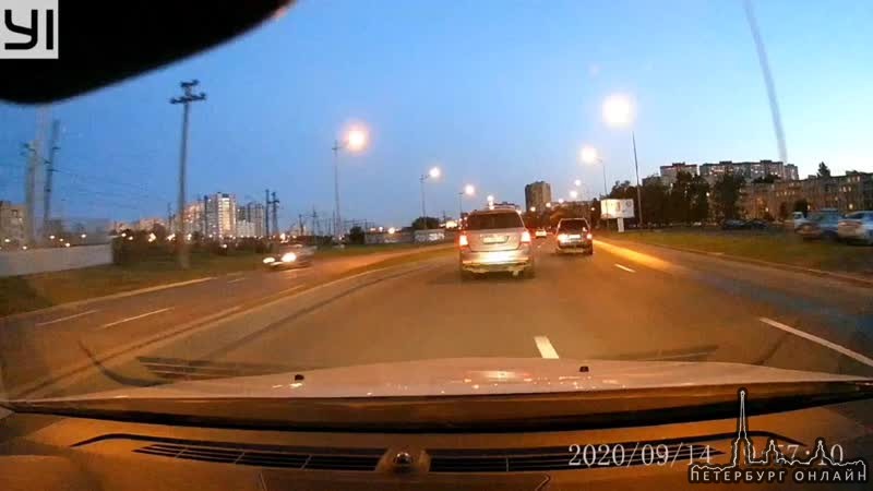 Видеозапись вчерашней аварии на Витебском проспекте.