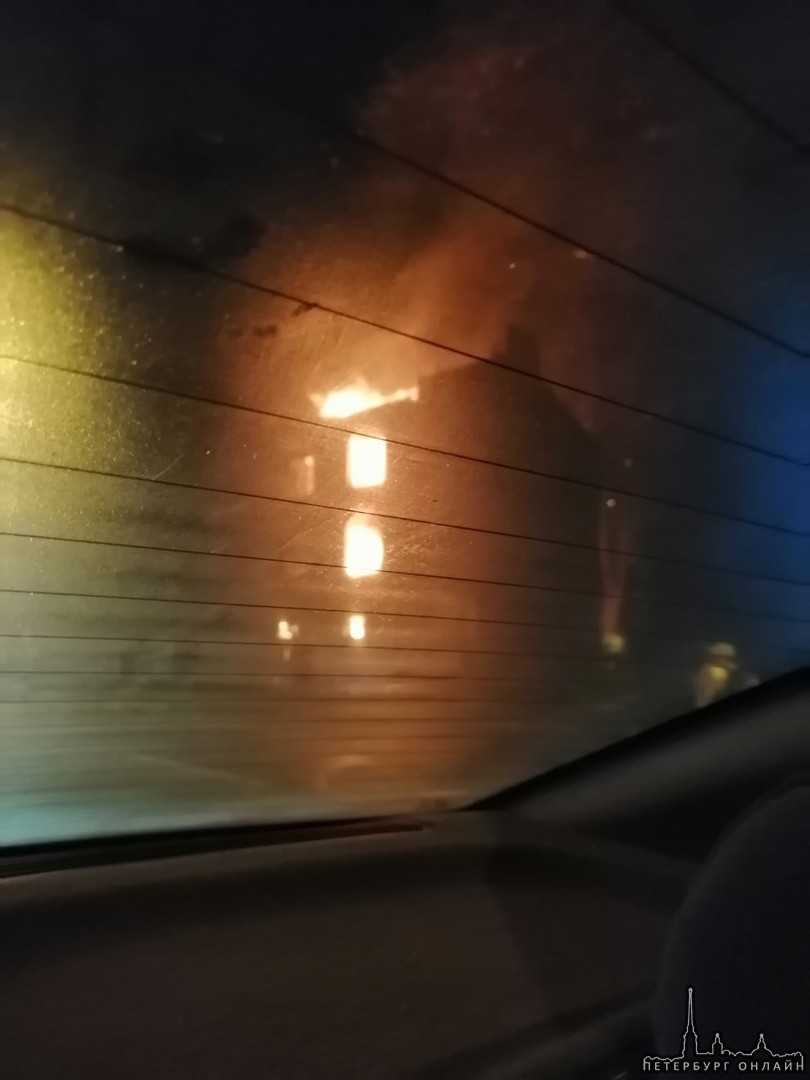 Пожар на Митрофаниевском шоссе.