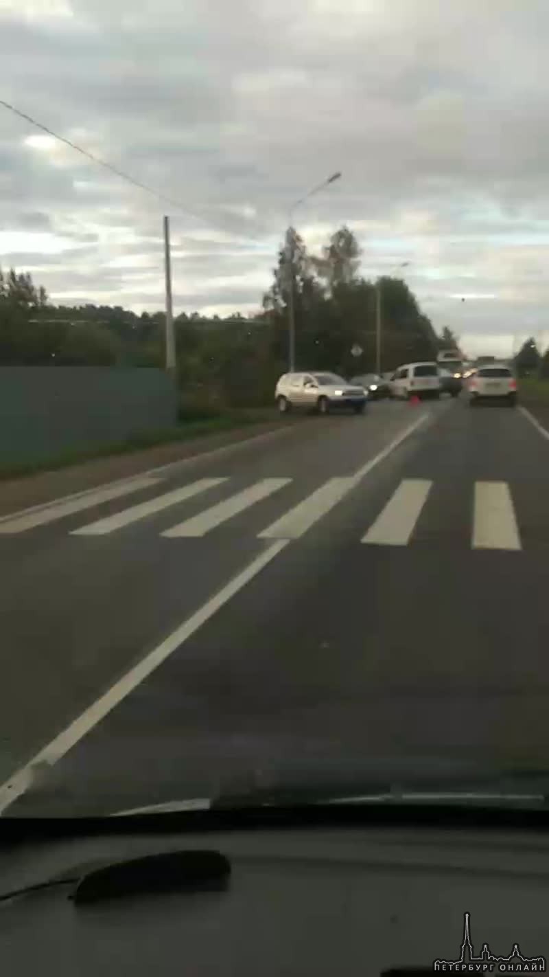 Авария на Ропшинском шоссе в сторону Петергофа Участник делимобиль