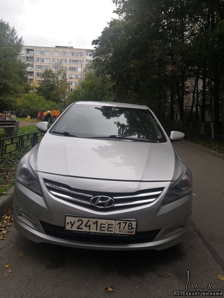 29 Сентября в 22:50 со двора дома 5к3 по Будапештской улице был угнан автомобиль Hyundai Solaris Сер...