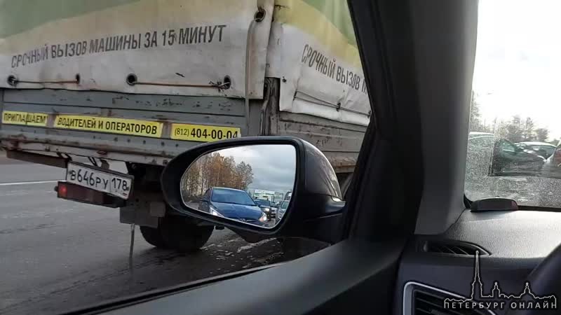 Массовое ДТП на Красносельском шоссе, Горелово, после съезда с кад, Пробка в обе стороны прям конкр...