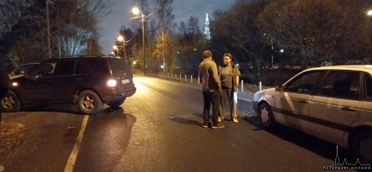 В поселке Ольгино в 23-00 догоняет водитель с признаками сао, на пустой дороге, и помогает припарков...
